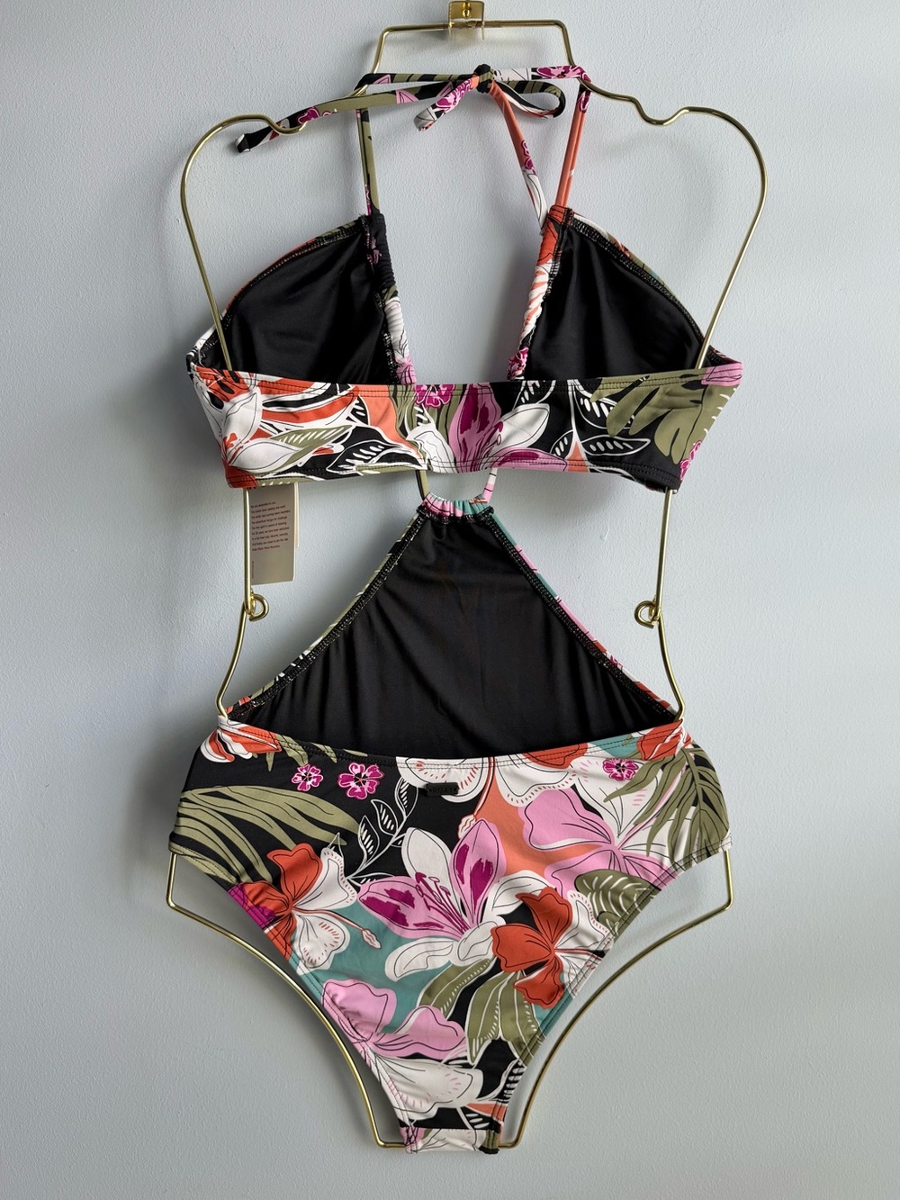 Roxy Women’s Colorful Floral Convertible Cutout One-Piece Swimsuit Size Small - Picture 5 of 11